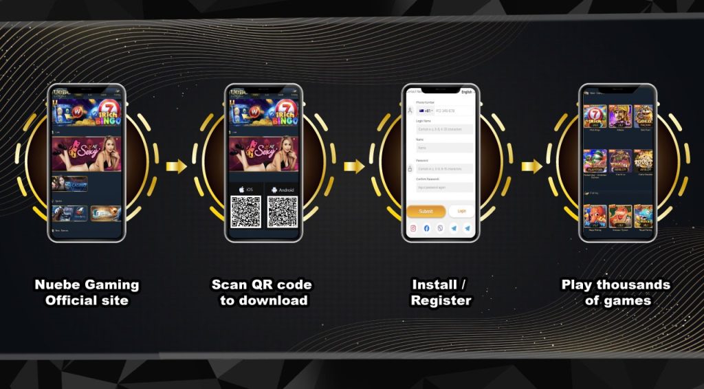 4 steps to help you to download Nuebe Gaming Apk